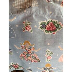 Vintage Laura Ashley Valance Girl Playing Floral 18” X 84”  usa